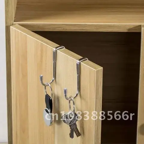 

1pcs S-type Hanger Door Back Coat Hook Steel Double Hook Cabinet Door Hook Home Kitchen Free Punching Storage HooksS-type Hange