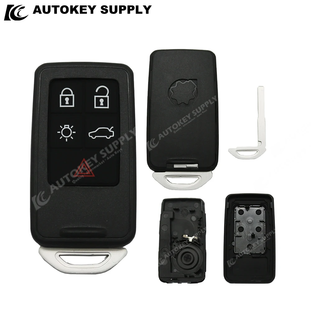 

AutokeySupply For 4+1 Buttons Smart Card Key Shell With Logo AKVOF105