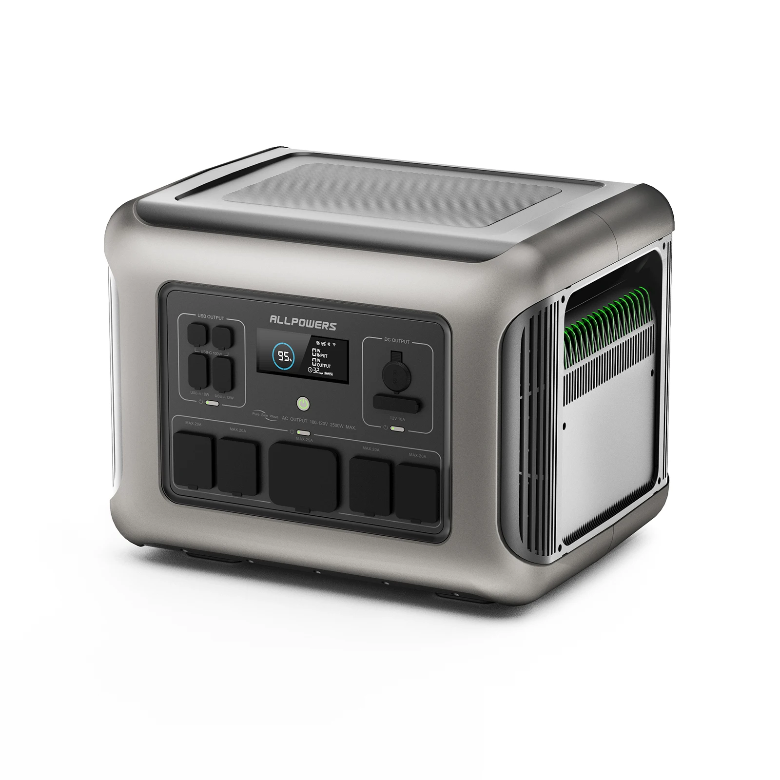 R2500 Portable Power Station 2016Wh Expandable To 20kWh LFP Battery 2500W Emergency Household / Outdoor