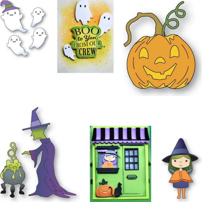 Cauldron Witch Gentle Ghosts Cute Spiders Metal Cutting Dies New Arrival 2026 DIY Mold Scrap Booking Paper Making Die Cuts Craft