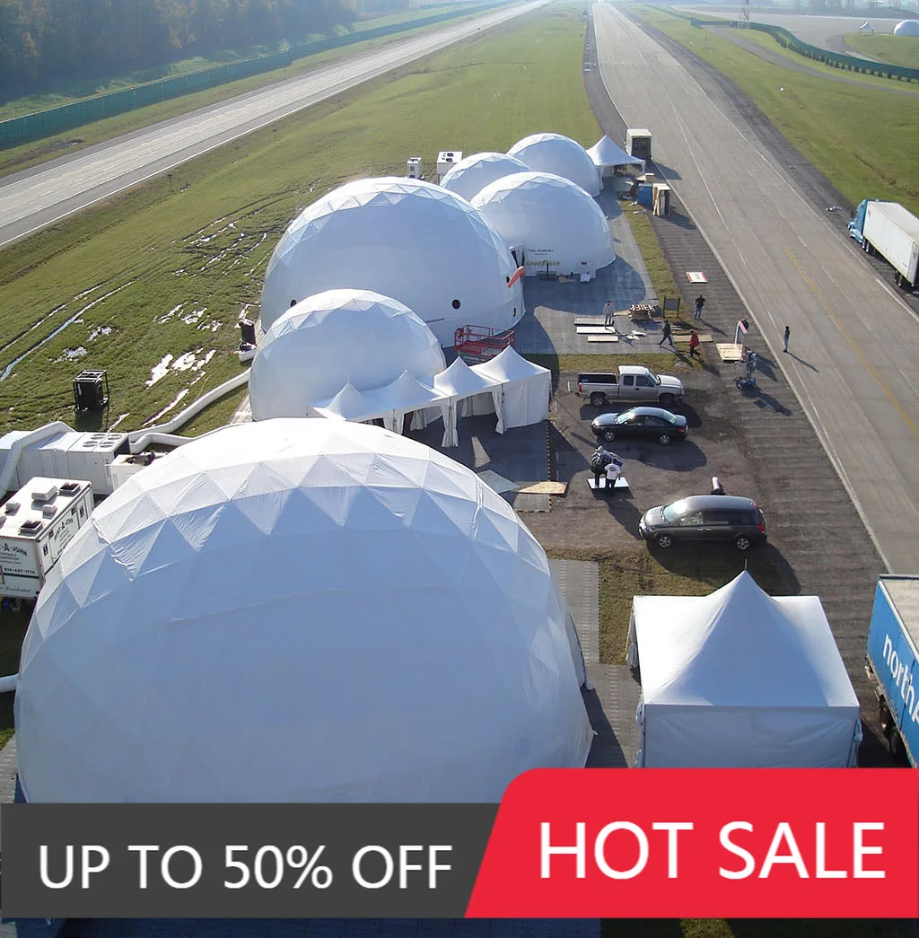 Customized Waterproof Windproof PVC Geodesic Dome Tents for Trade Show Outdoor Exhibition All Seasons 4 Person Capacity Easily