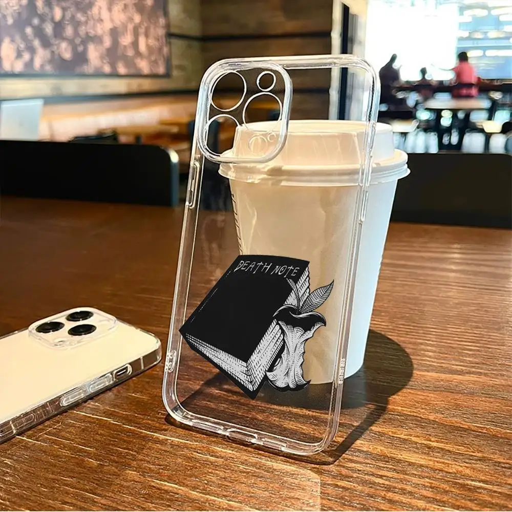 Anime D-Death N-Note Phone Case For iPhone17,16,15,14,13,12,11 Plus,Pro Max Soft Transparent Cover