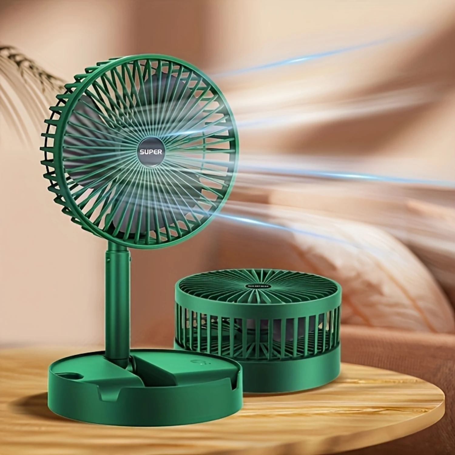 Compact & Portable Usb-Powered Fan - Extendable, Foldable Design For  And Office Use