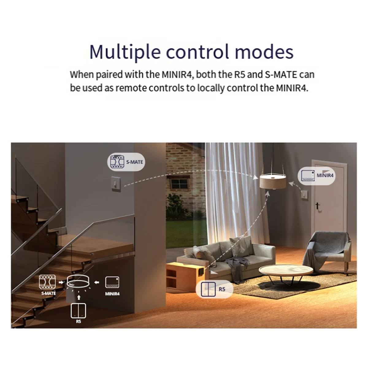 

BFYLE 4PCS MINI Wifi Switch Mini Extreme Smart Home Module Two-Way Control Smart Home Module Voice Remote Control