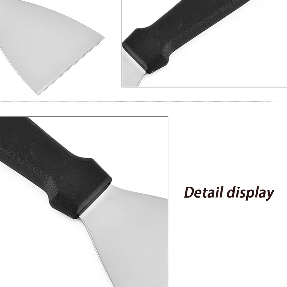 Home Short Handle Cooking Utensils Multifunctional Spatula Stainless Steel Kitchen Ware Pasty Triangular Western Cuisine