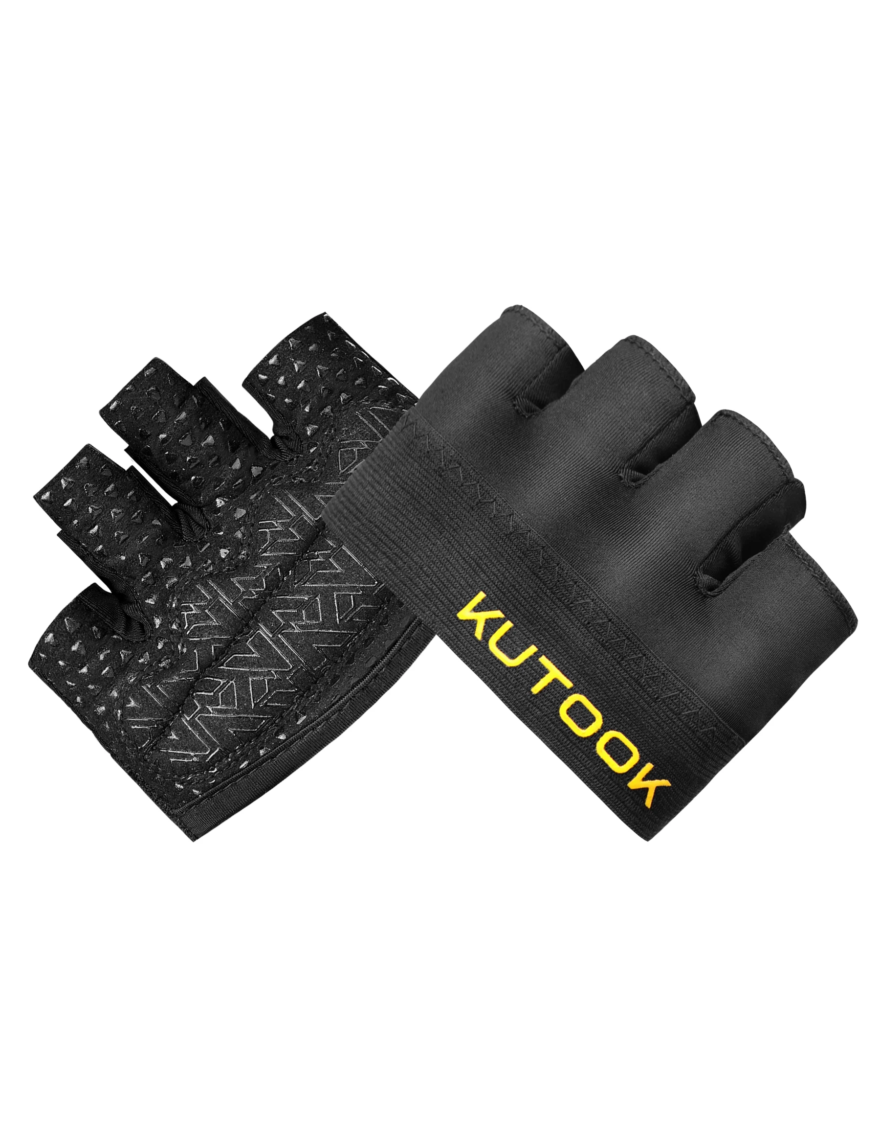 Guantes Unisex Transpirables KUTOOK de Cuatro Dedos con Almohadilla de Palma con Amortiguación XRD, Accesorios Profesionales Multifuncionales para Ciclismo y Fitness