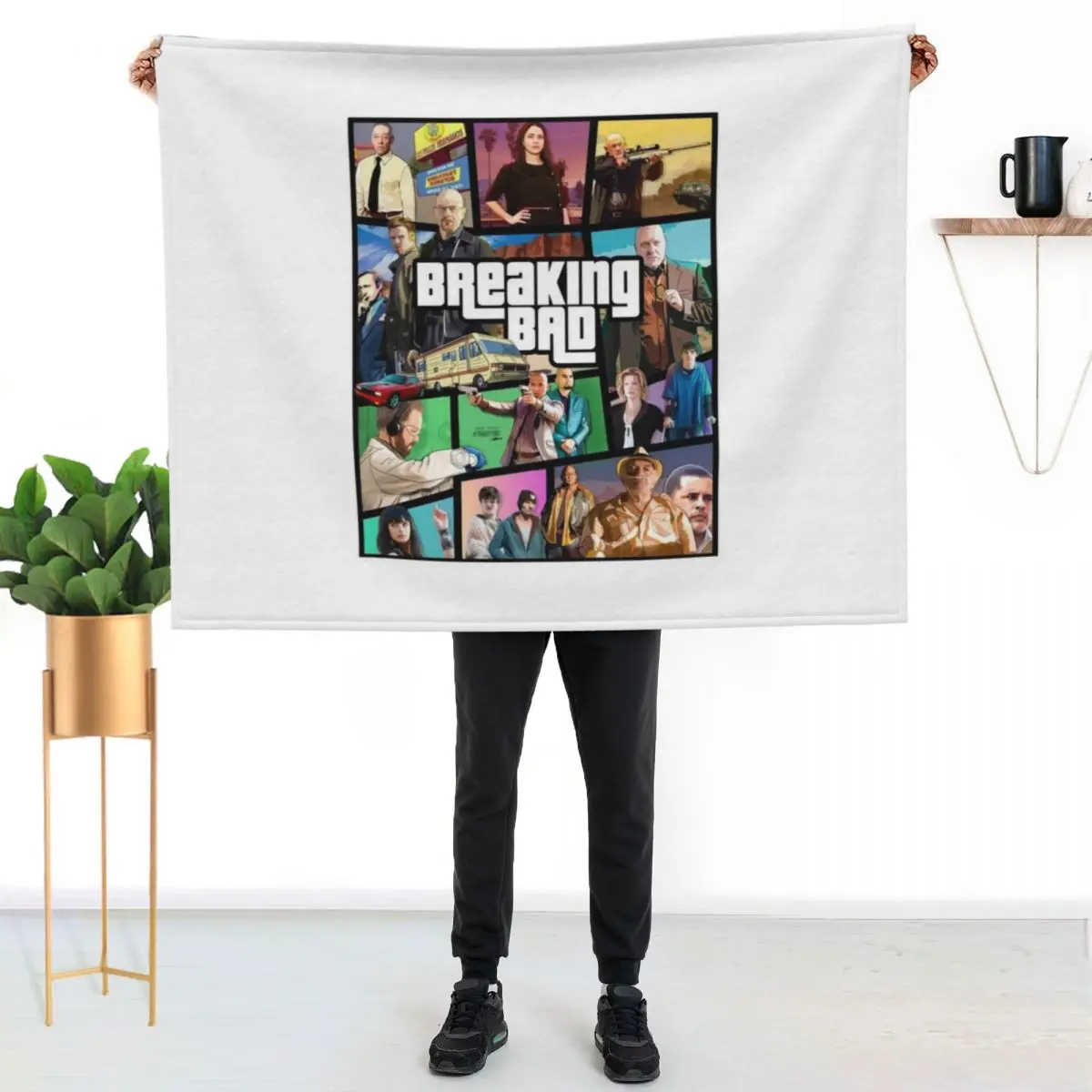 breaking bad game poster Throw Blanket Decorative Sofas christmas gifts Kid'S anime Luxury Designer Giant Sofa Blankets