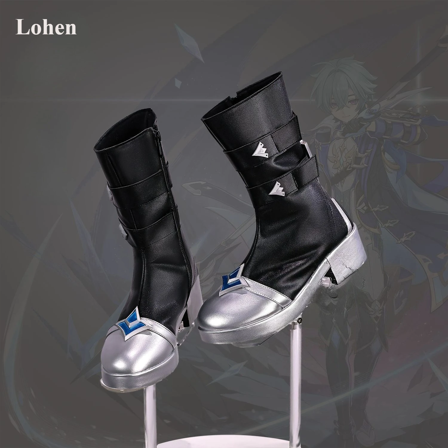 Genshin Impact Lohen Cosplay Kostüm High Heel Schuhe Anime Charakter Halloween Karneval Party Requisite HERO Cos