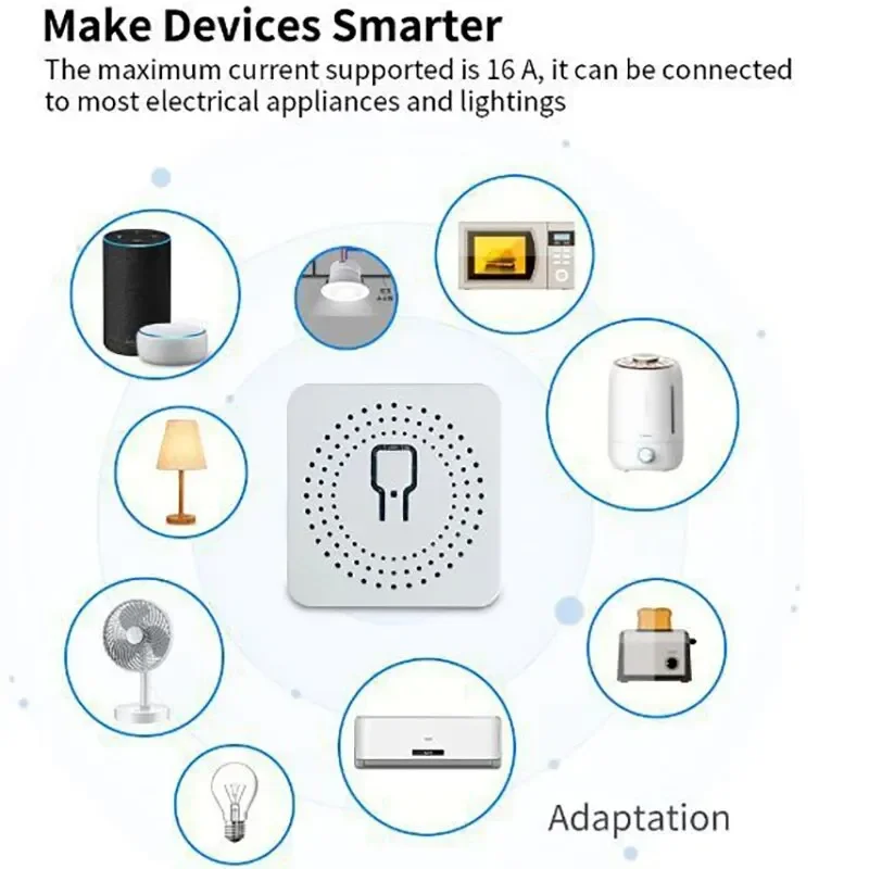 Mini WiFi Smart Switch modulo relè 16A Wireless Voice & App telecomando per Alexa Google Home Timer condividi automazione modalità fai da te