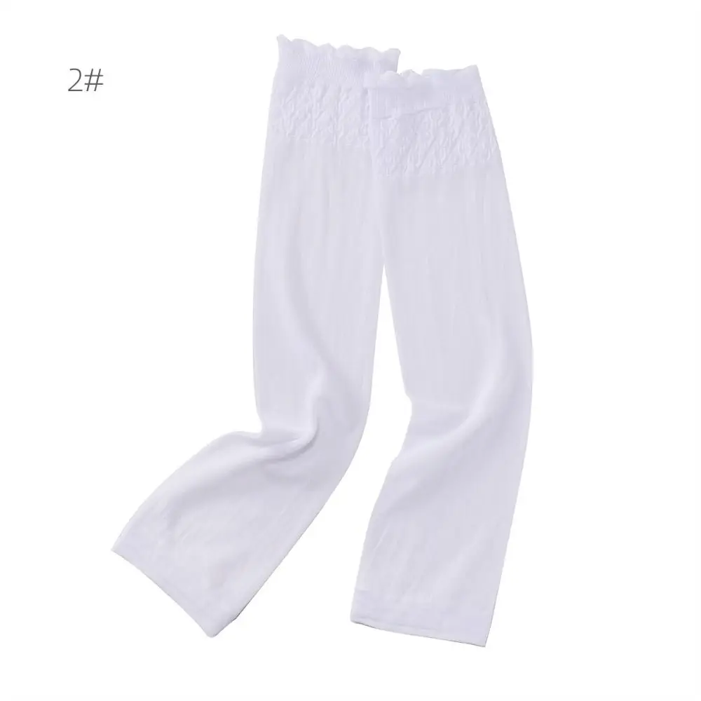 Elastic Fabric Thin Sun Protection Sleeves Solid Color Anti-UV Middle Eastern Style Sleeves Sun Protection Lace Ice Sleeves