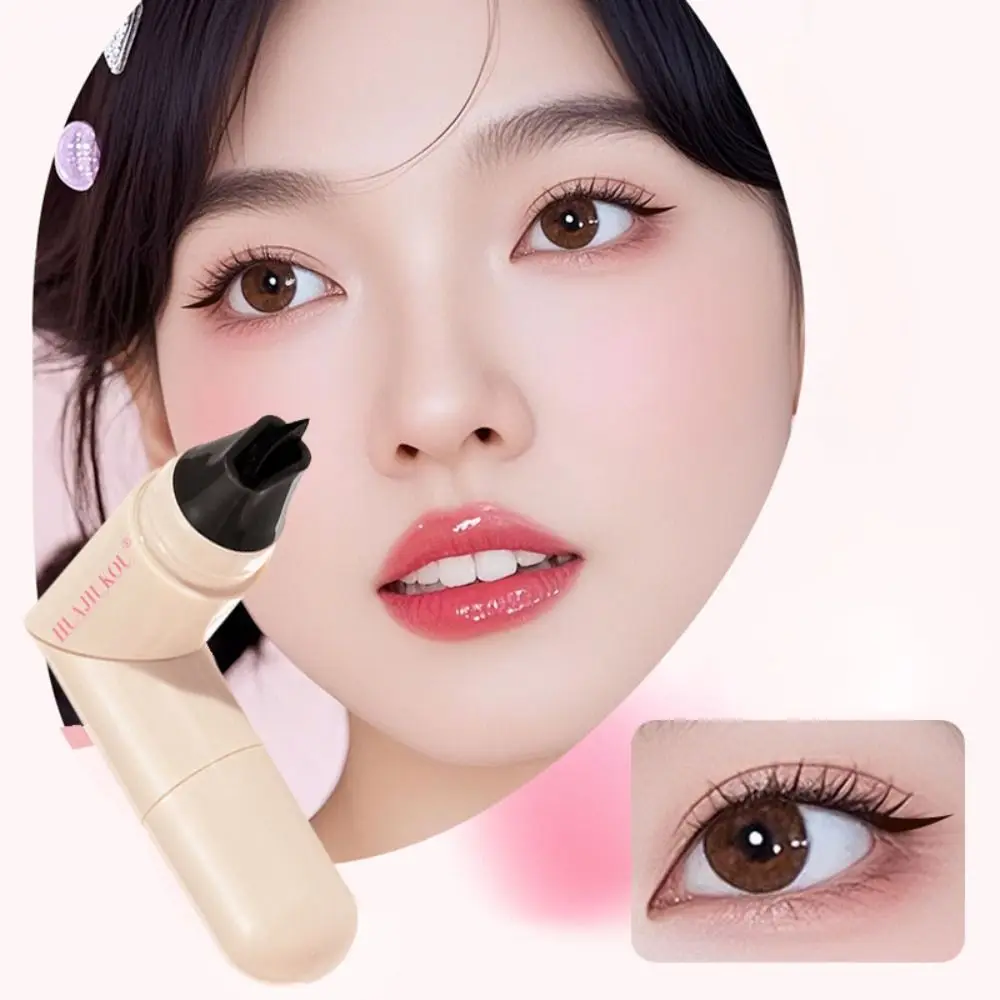 新しい防水アイライナースタンプ速乾性黒色アイライナースタンプ携帯用使いやすいアイライナースタンプペン