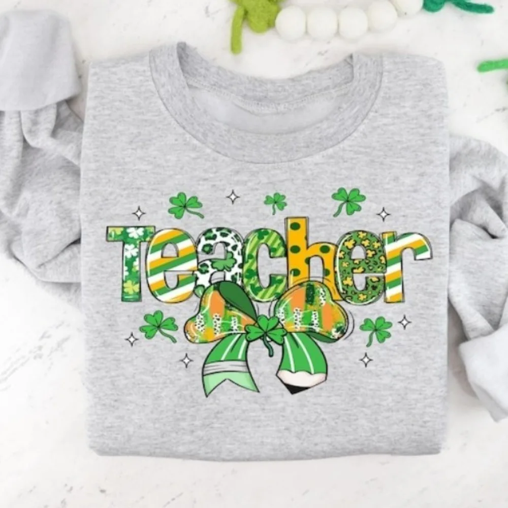

Толстовка учителя ко Дню Святого Патрика Толстовка с капюшоном ко Дню Святого Патрика Толстовка учителя ко Дню Святого Патрика Толстовка для учителя на удачу
