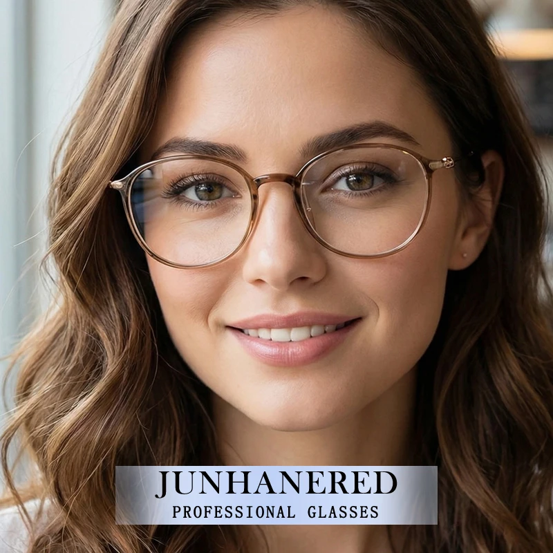 

Ultra-light Titanium Round Frame Women Photochromic Prescription Glasses Anti Blue Light Hyperopia Myopia Astigmatism Eyeglass
