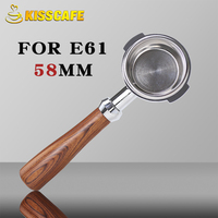 58MM Coffee Bottomless Portafilter Naked For E61 EXPOBAR Two Ears With Filter Basket Espresso Machine Accessories Barista Tools