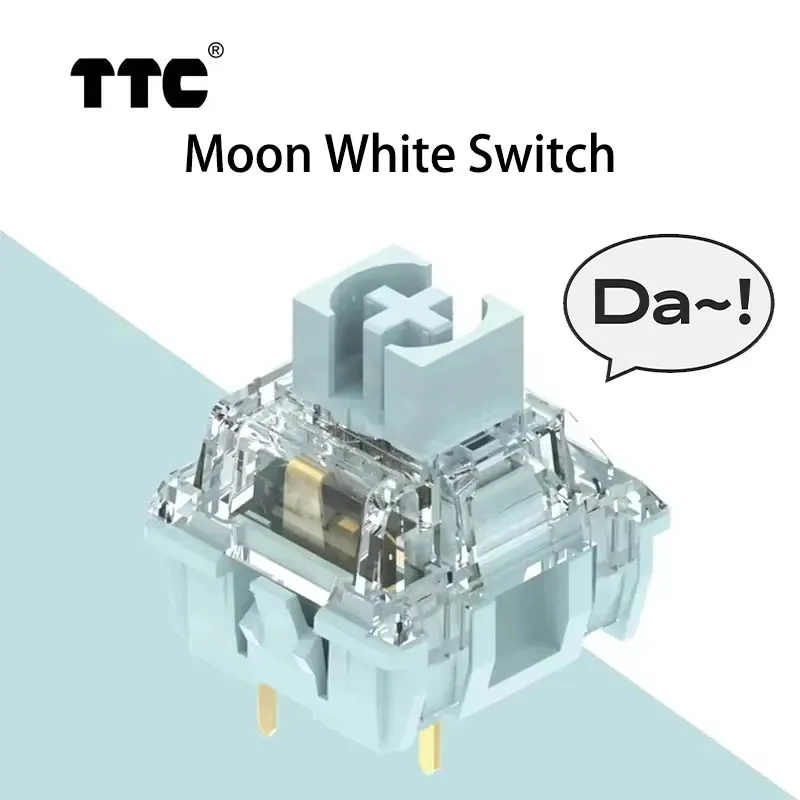 TTC الأبيض المزرق التبديل للألعاب لوحة المفاتيح الميكانيكية الصامت HIFI اللمس مفاتيح 3Pin 42gf تخصيص مصنع تزييت