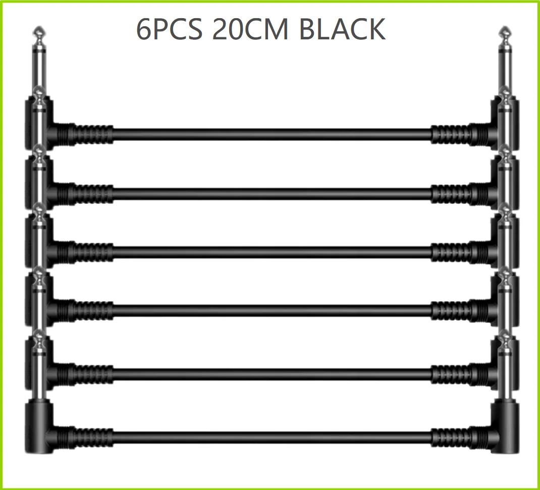 1 قطعة/6 قطعة 6 بوصة تأثير الغيتار دواسة كابل ربط خط 6.35 مللي متر 1/4 بوصة كابل الصوت 6 بوصة الزاوية اليمنى الحبل الأسلاك النحاسية