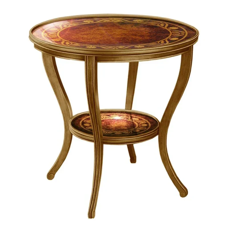 

C Американский диван, круглый чайный столик, телефонный столик для гостиной, маленькая квартира, мягкая роскошная мебель с росписью в стиле ретро