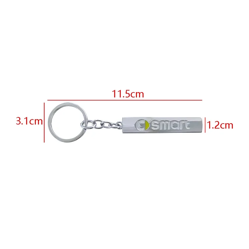 Alloy Car Key Ring Key Chain Decoration for Smart Forspeed Forjeremy Escooter Roadster Prix Fortwo Forfour Auto Key Accessories