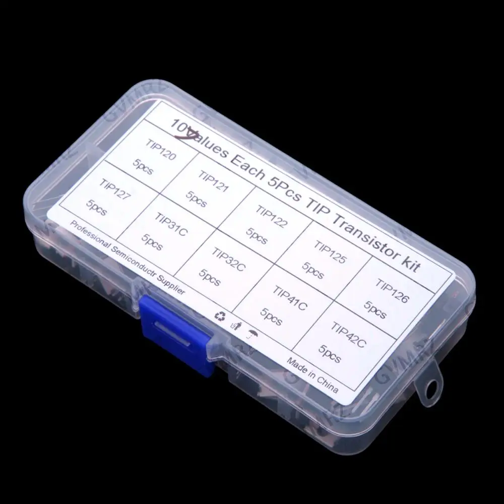 10Values TIP126 TIP127 TIP31C TIP32C ​​Each 5PCS Transistors TIP120 TIP121 TIP122  To-220 TIP122 TIP125 TIP41C
