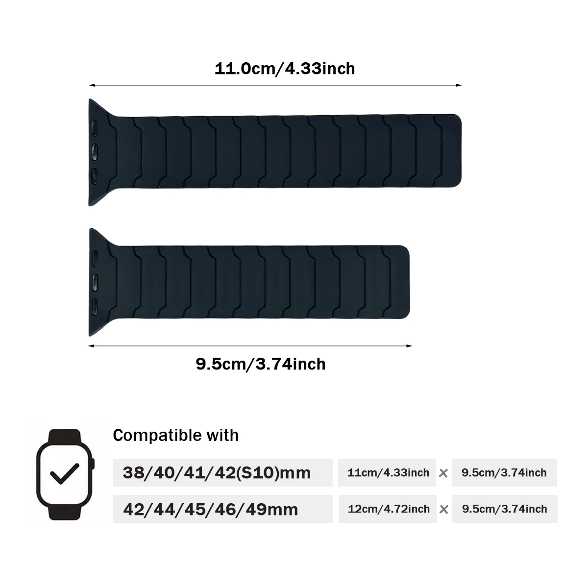 Armor Silicone Magnetic Strap For Apple Watch Band 49mm 46mm 45mm 44mm 42mm 41mm 40mm 38mm iWatch Series 12 11 10 9 8 7 SE Ultra