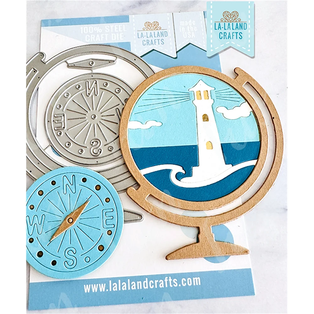 Vintage Compass Park Border Metal Cutting Dies DIY Molds Scrapbooking Paper Card Making Die Cuts Crafts Template Handmade view 6