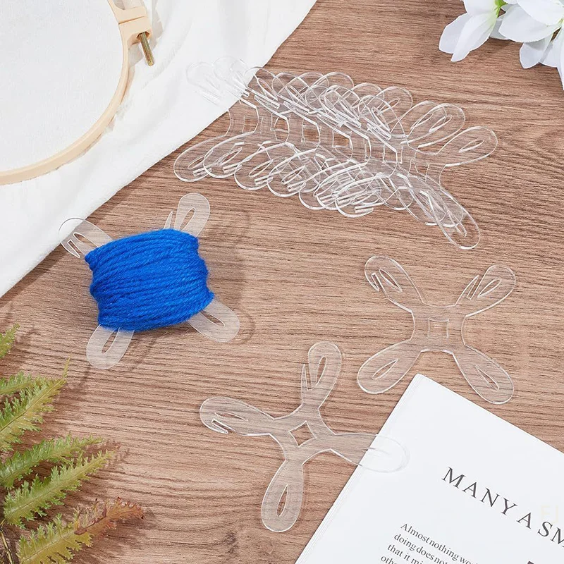 [YU] 5 قطعة بكرة الغزل الاكريليك الغزل اللفاف عبر غرزة بكرة المنظم الموضوع الحياكة الخياطة الكروشيه نسج أداة للحياكة