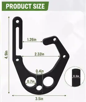 XL Aluminum Carabiner Tree Climbing Hook with 3 Tool Loops Open Design One Hand Quick Mount for Arborist And Tree Surgeons