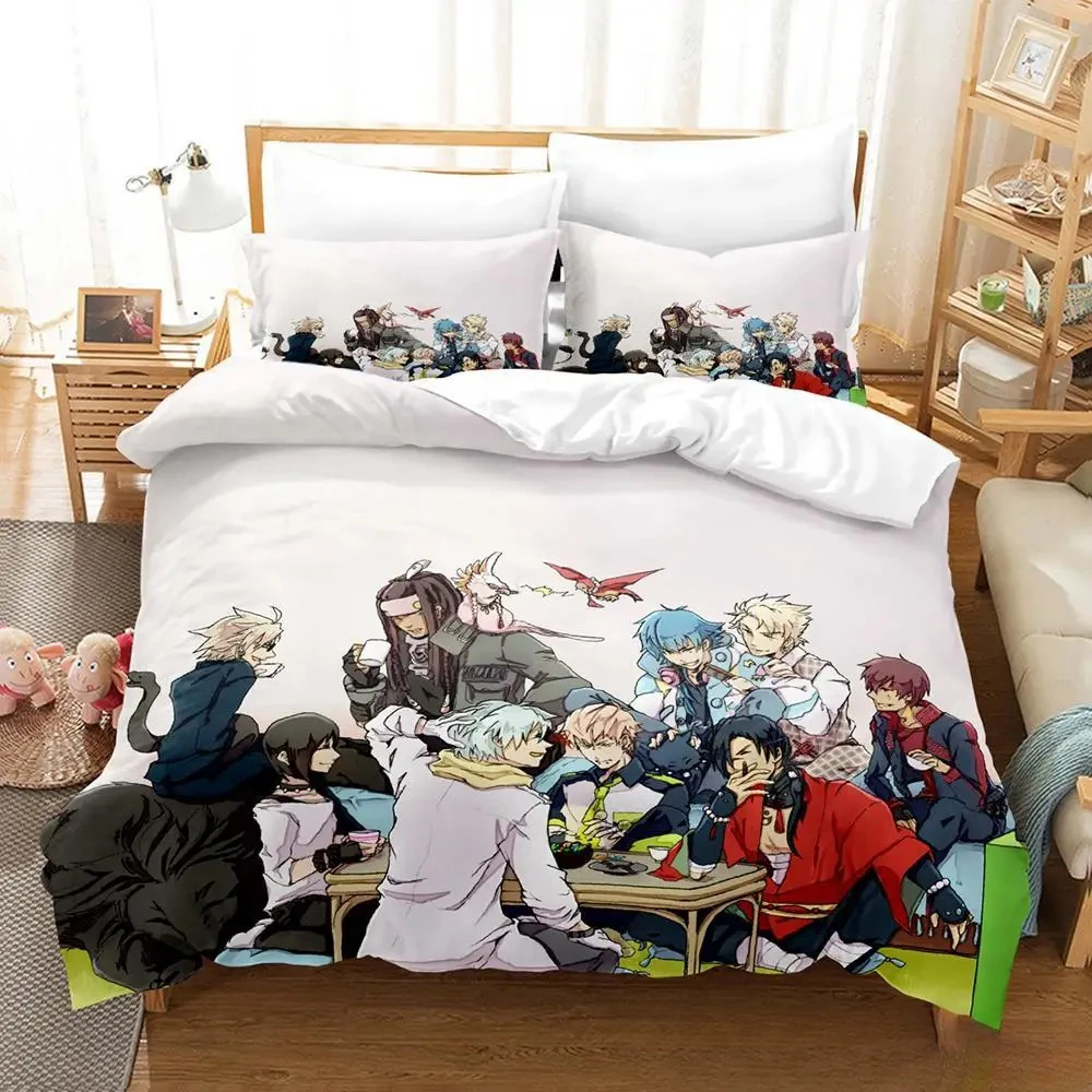 Fashion 3D Print DRAMAtical Murder Bedding Set Cartoon Anime three-piece set Adult Kid Bedroom Duvet cover Sets Home Textiles