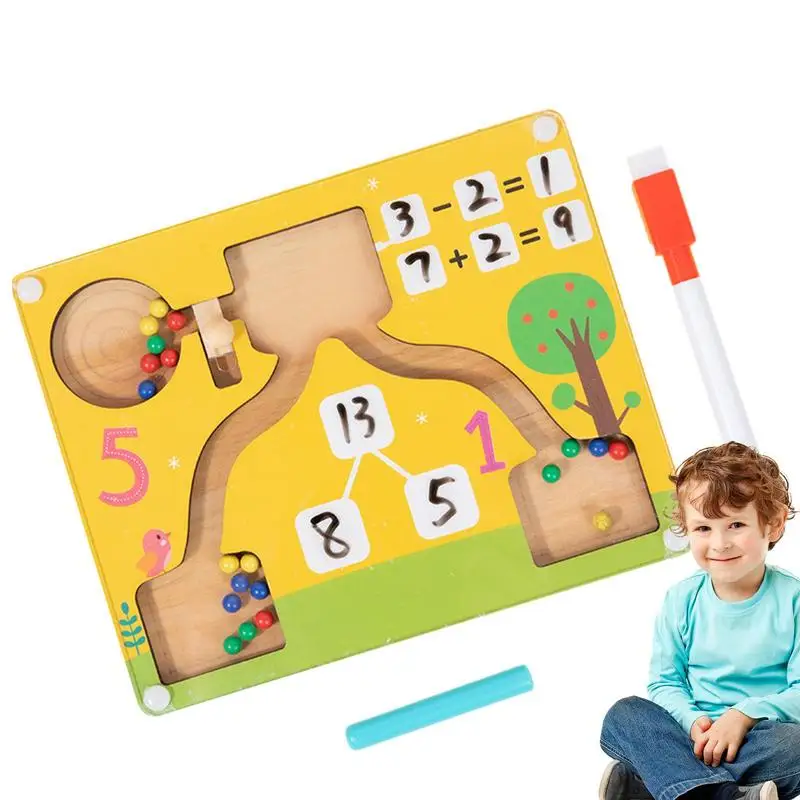 Magnetic Counting Games Puzzle Board Magnet Toys Math Game Fine Motor Toys Magnetic Maze Addition Subtraction Educational Toys