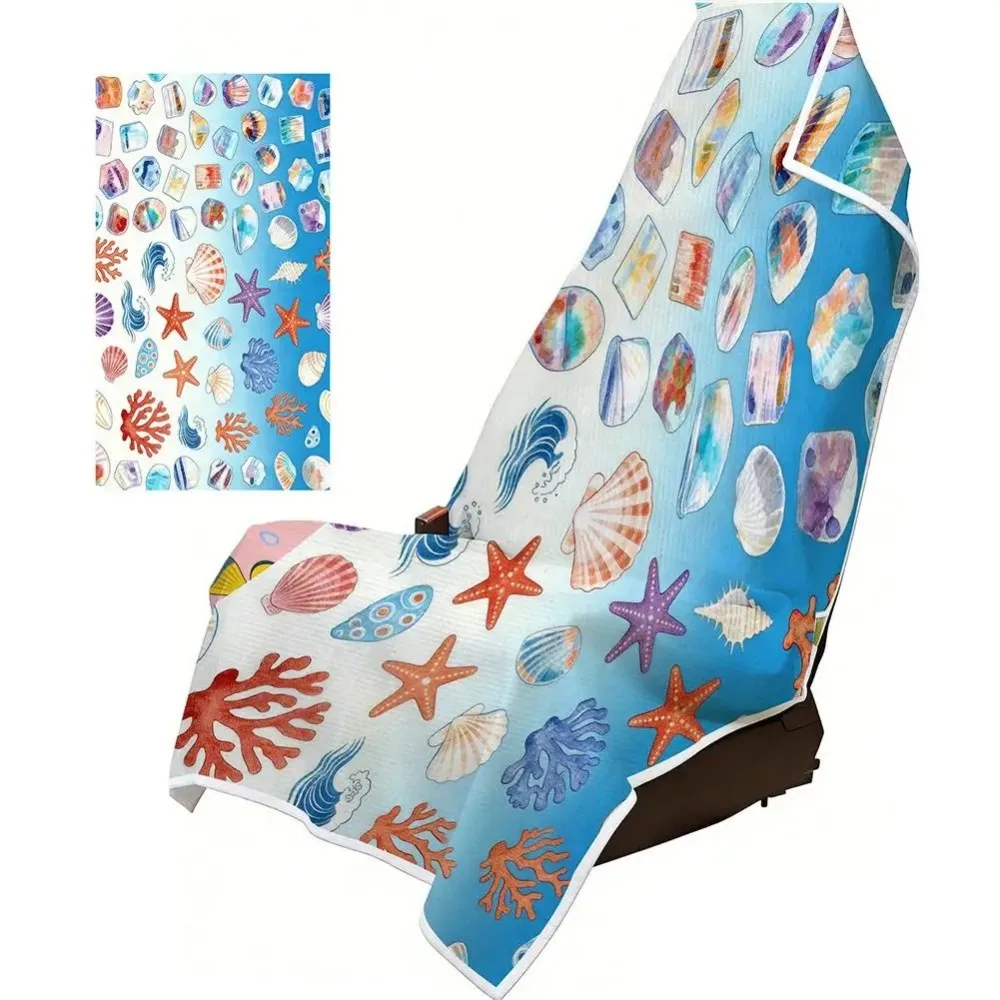 Light Weight Microfiber Car Seat Cover Soft Touch Water Absorbent Swim Towel Warm Keep Extra Large Beach Towel Shower Use