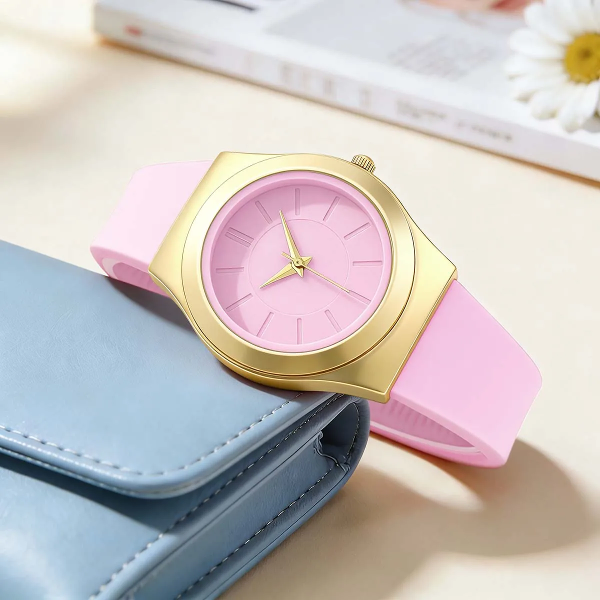 Ladies Sport Casual Sample Women Girls Quartz Watches Silicone Wristwatch image 3