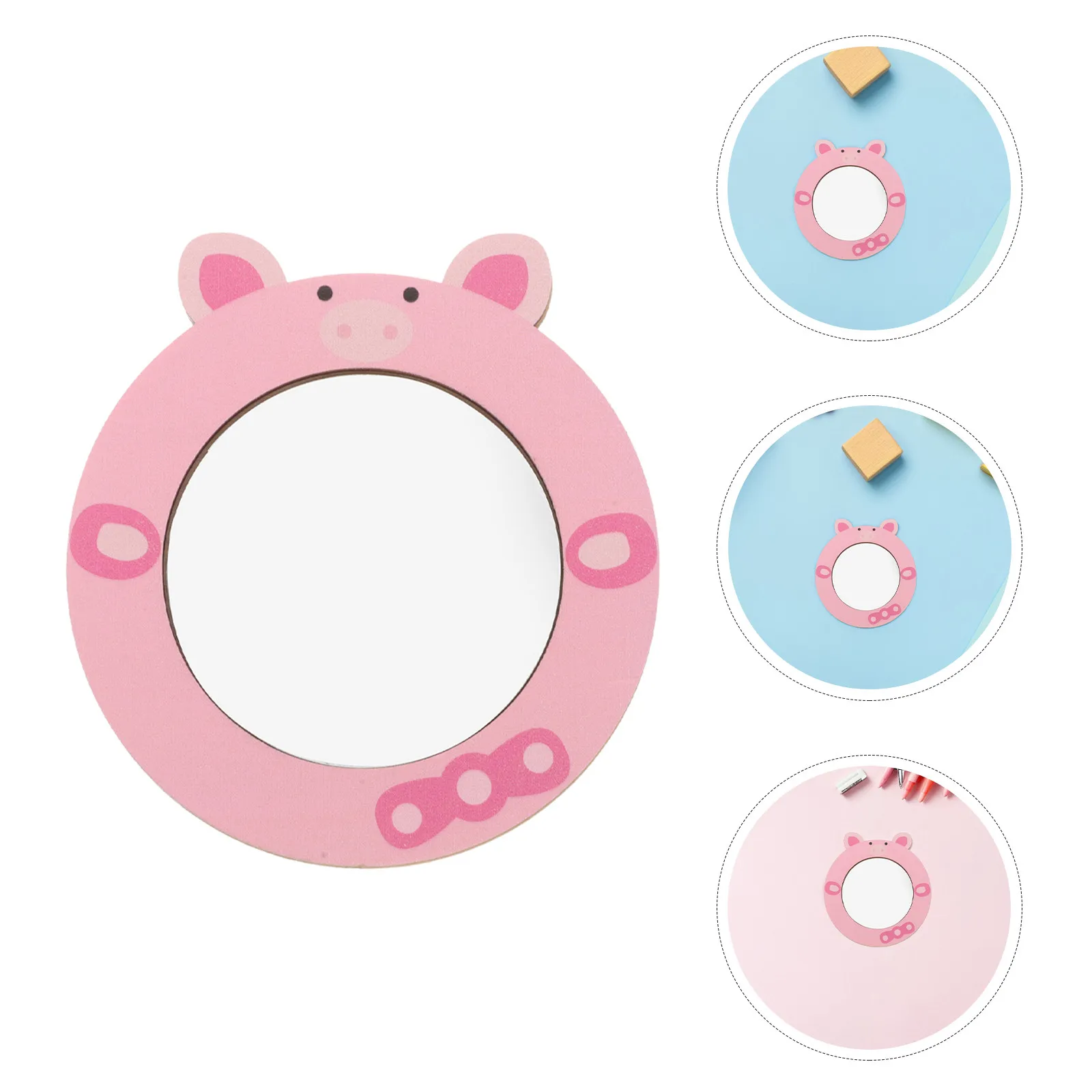 

2 шт. Деревянные зеркала для ванной для малышей: развивающие игрушки для изучения водных игр и развития когнитивных навыков (причинно-следственная связь)