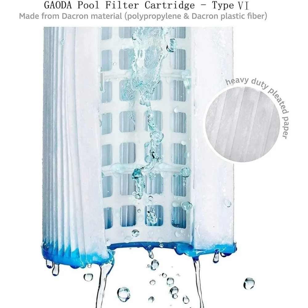 Filter Cartridges, Used for Bestway Piscine Flowclear, Used for Monaco Size 6-58323，replacement Filter for Miami Lay-Z Spa