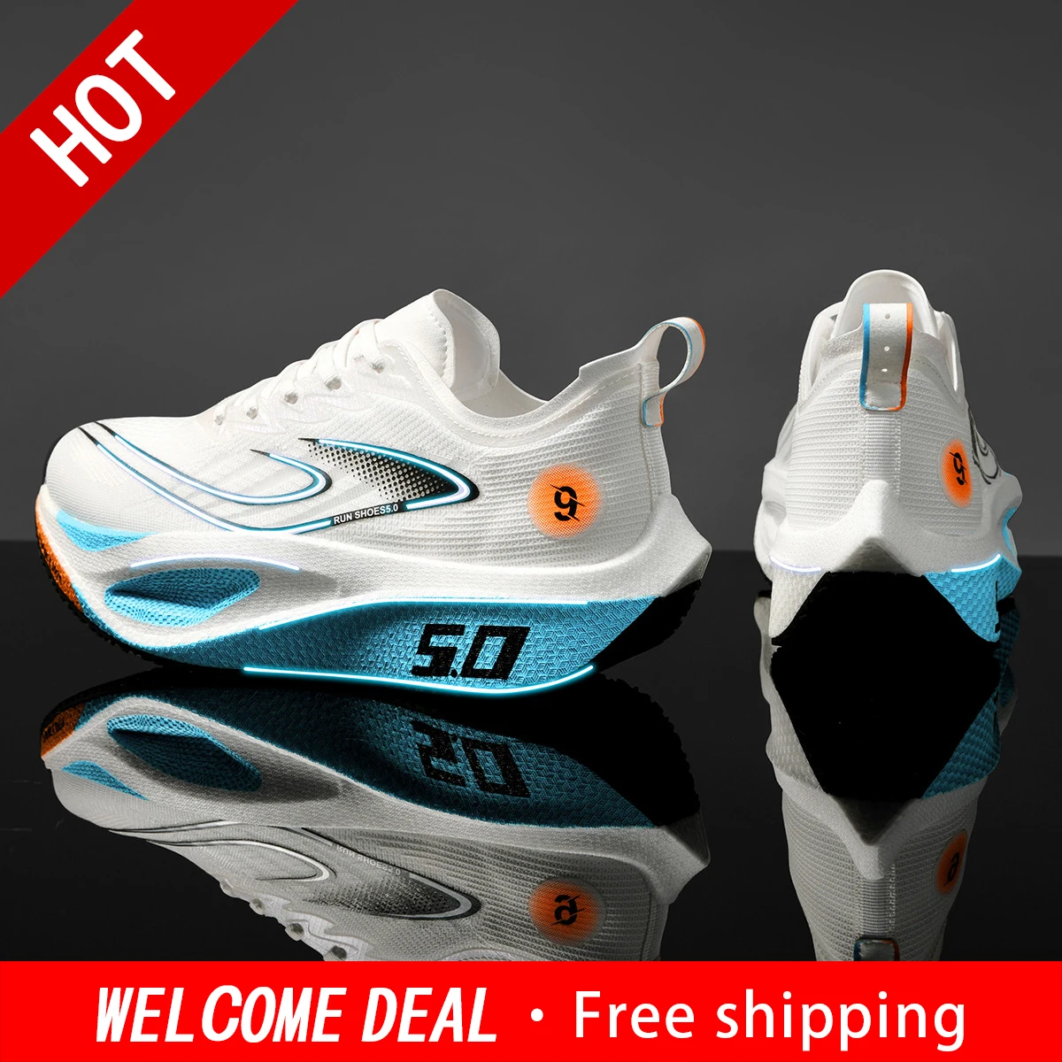 Unisex Fashion Sports Casual Shoes, Thick‑sole Comfortable Breathable Outdoor Walking Shoes for Daily Outfits