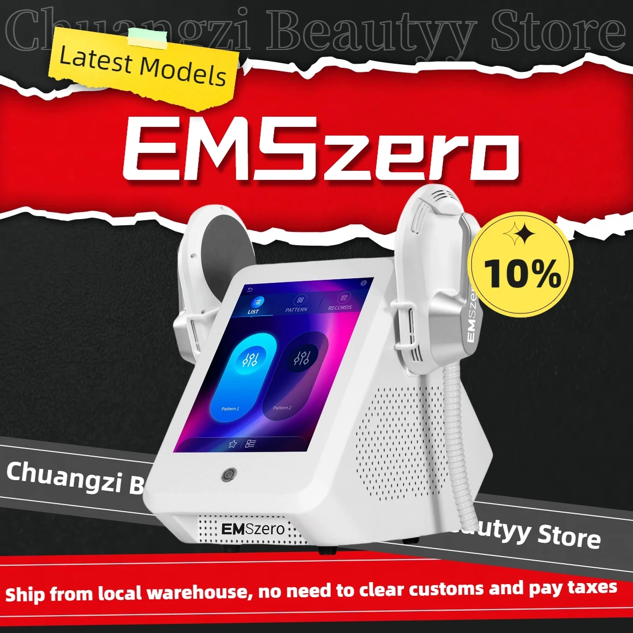 

EMSzero Neo Body Sculpting Machine Shaping 15 Tesla 6500W EMS Radio Frequency RF Muscle Stimulator Device