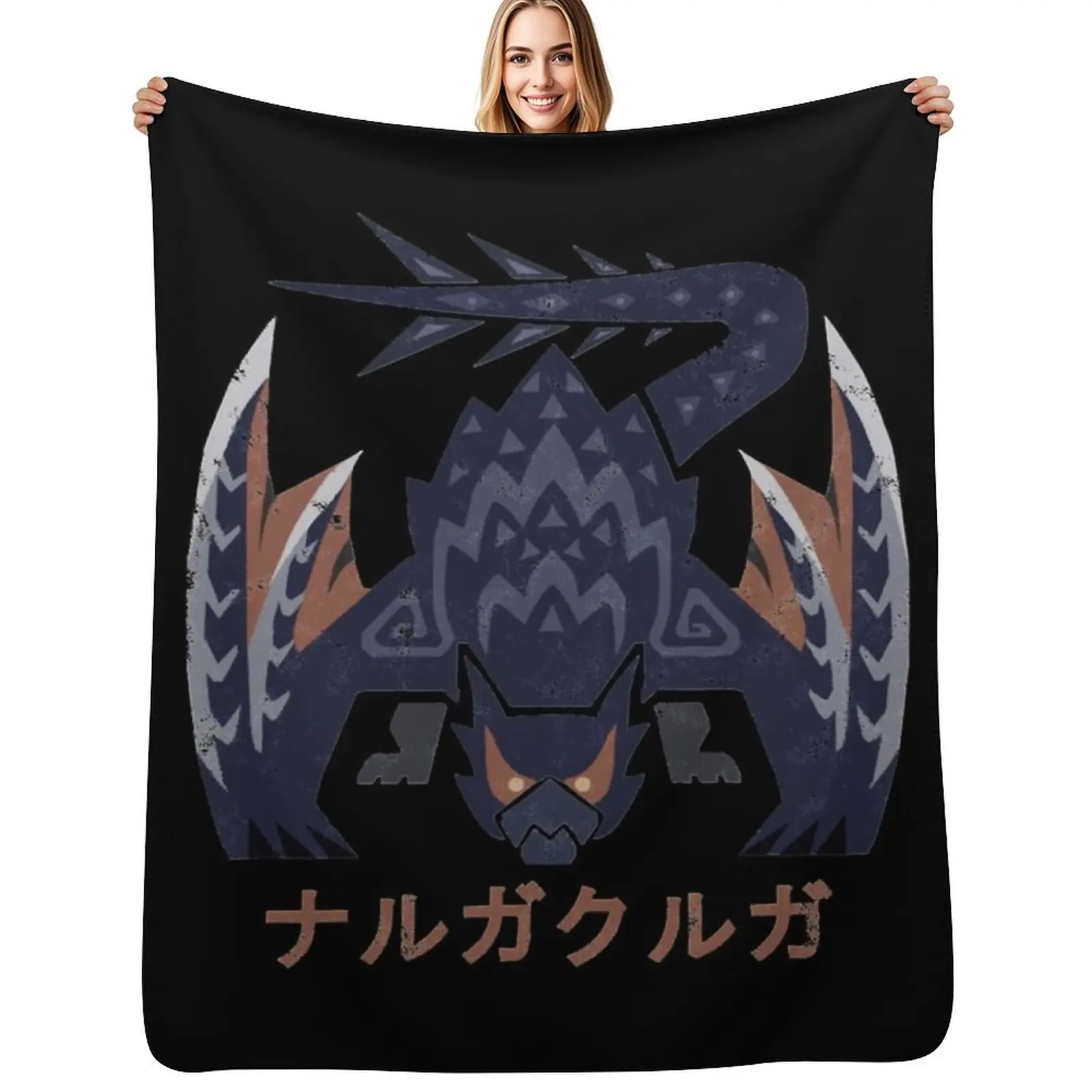 

Nargacuga symbol Throw Blanket for winter Shaggy Softest Blankets