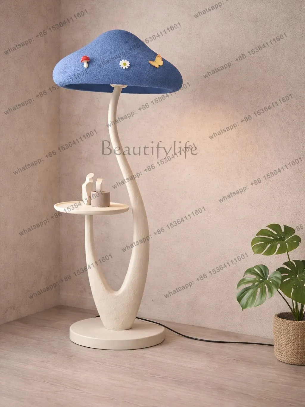 Original French living room bedroom decoration floor luminous object creative ornament log
