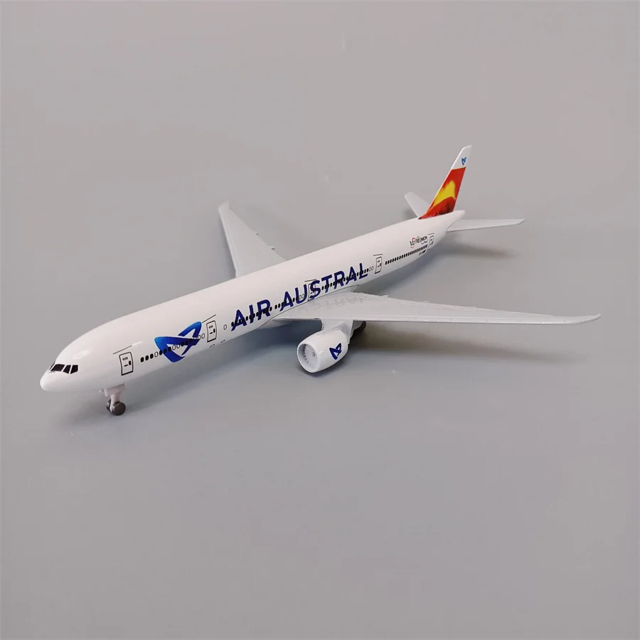 19cm Air Austral Airlines Boeing 777 B777 Airways modello di aeroplano in metallo in lega Diecast modello di aereo e ruote aereo aereo