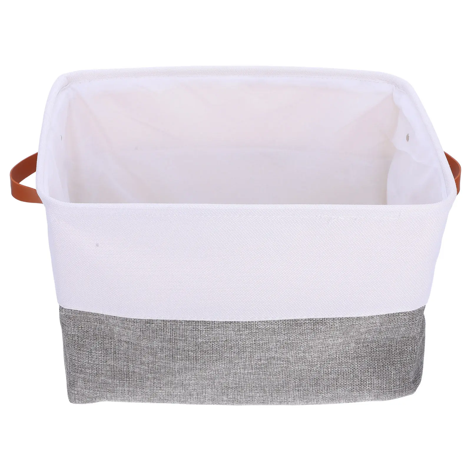 

Большая корзина для хранения из хлопка и льна 15,75x11,81 дюймов, складной органайзер для одежды, носков, книг, для спальни, гостиной, прачечной, серая