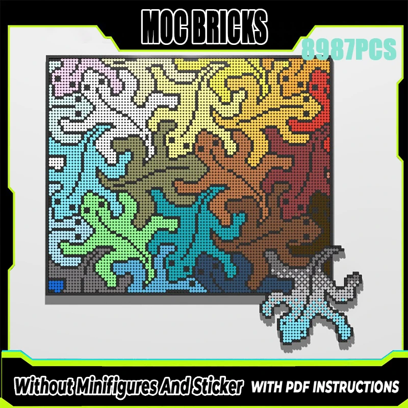 

Изысканный новый продукт MOC, строительный блок, художественная модель, знаменитая работа, технология «Рептилия», модульная детская игрушка, набор для сборки «сделай сам»