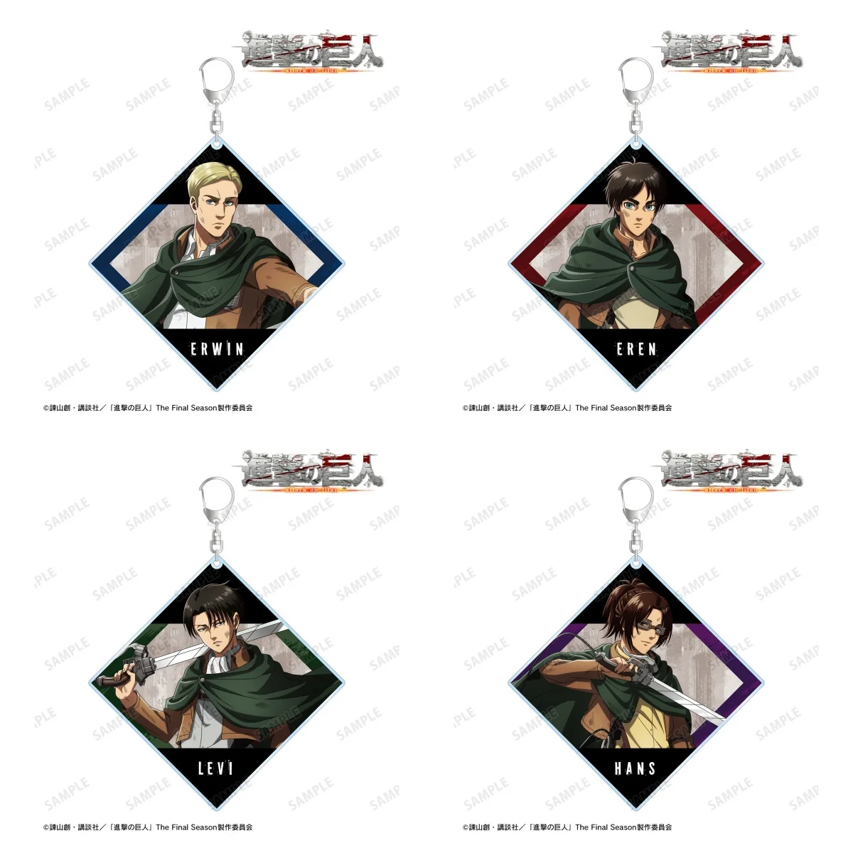 Новый-Шарм-Аниме-Титан-6-СМ-Брелок-Эрен-Йегер-Микаса-Акерман-Армин-Арлерт-Брелок-Акриловая-Модель-Тарелка-Рождественские-Подарки