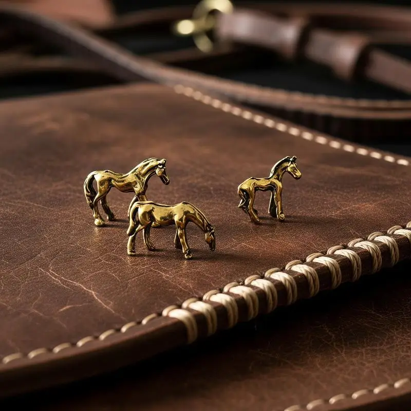 Antique Miniature Horse Figurines Ornament Handmade Small Desktop Crafts 1/4Pcs for Study Desk Home Office Decor Gift