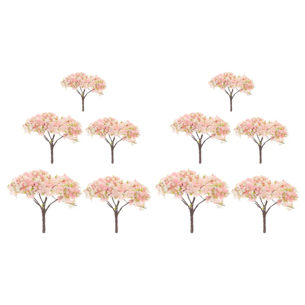 10 قطعة أشجار زهر الكرز المصغرة نابض بالحياة ديوراما طاولة الرمل المشهد ديكور المشهد الصغير تحسينات المشهد نموذج شجرة #2