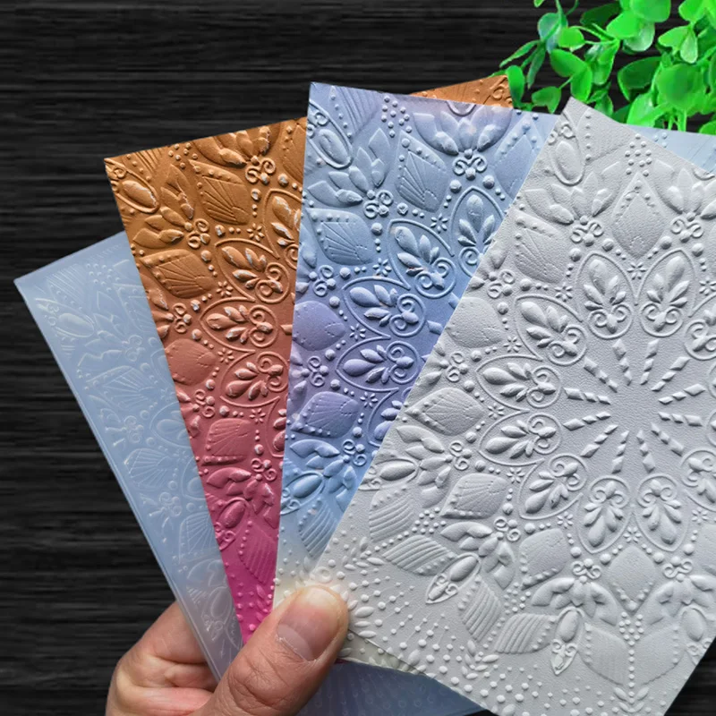 Este elegante carpeta en relieve 3D presenta un diseño de textura Mandala como su tema, exquisito y elegante. Muy adecuado para varios p.