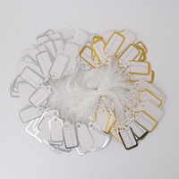 500pcs DIY Handwriting Price Paper Label Rectangular Tie String Jewelry Clothes Display Merchandise Price Tags Card Silver/Gold