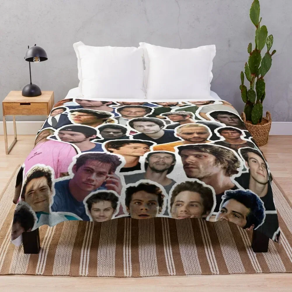 Dylan Obrien Collage Throw Blanket Bed Baby Blankets