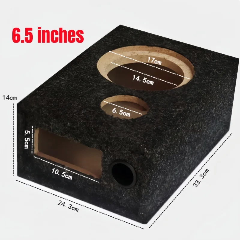 Diy Audio Modificatie, 6.5-Inch Actieve Auto Subwoofer Lege Doos, Subwoofer Box Met Eindversterkergat, Subwoofer Houten Behuizing