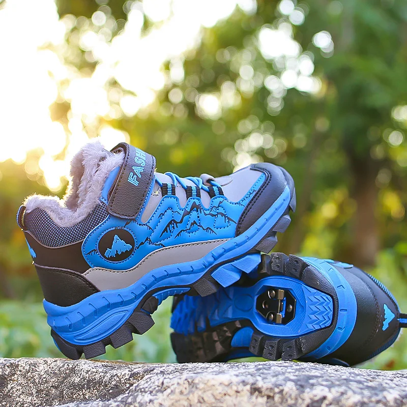 جديد كلاسيكي حذاء الثلوج الصبي ارتداء مقاومة الرياضة في الهواء الطلق حذاء للسير مسافات طويلة تسلق أحذية المضادة للانزلاق مخلب الأحذية الأطفال أحذية رياضية #2