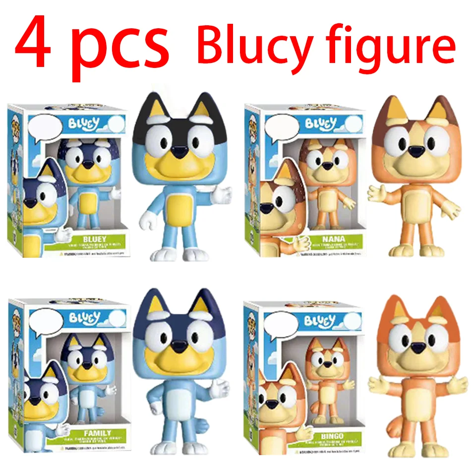 

Bluey Family Figure 1-4PCS Action Figures Bingo Bandit Chilli OPP Bag Toys Birthday Gifts for Boys Girls decorative ornaments