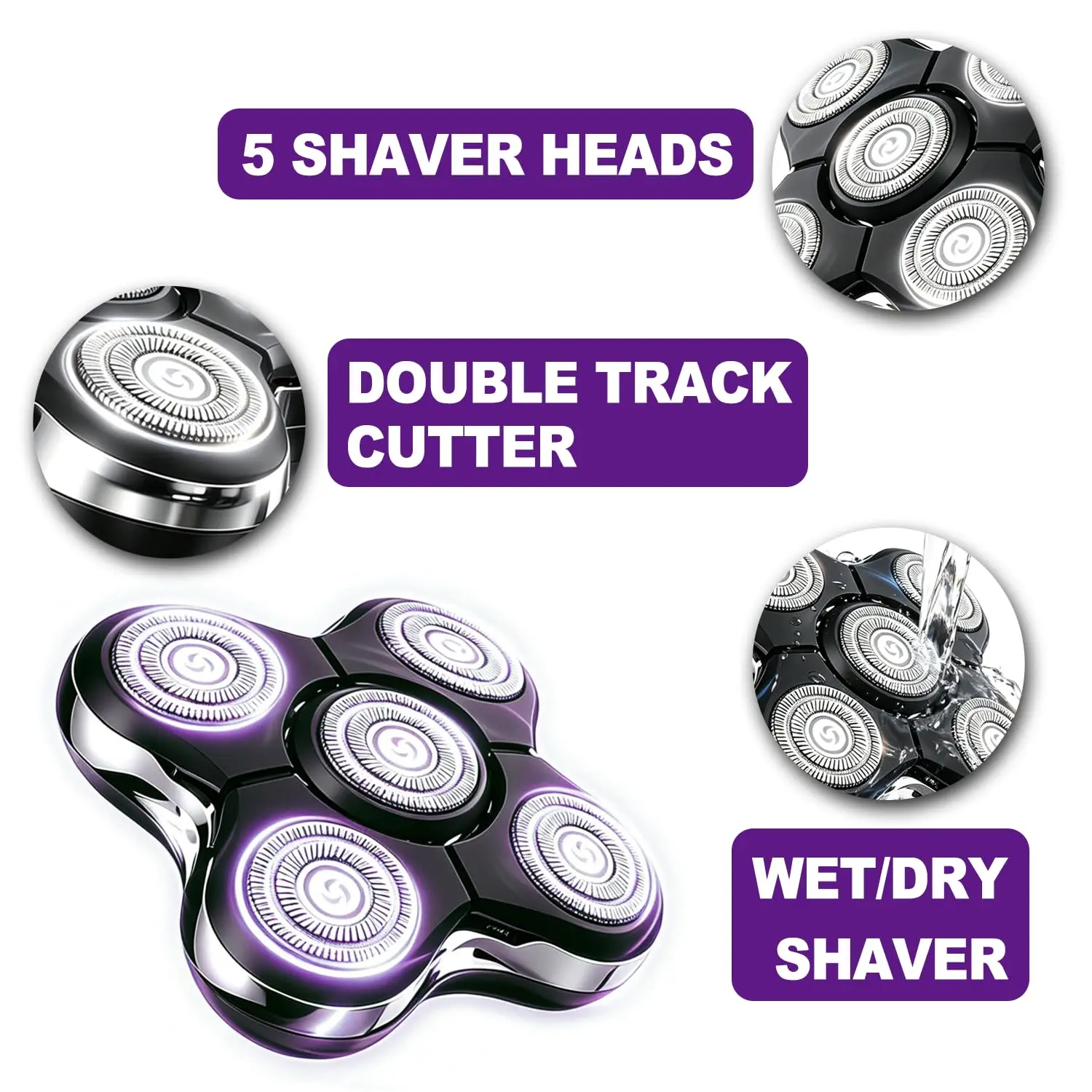 Blade Pro Replacement Head Fit For Remington Balder Pro RX5，XR7000，XR1500 Balding Men Shaver